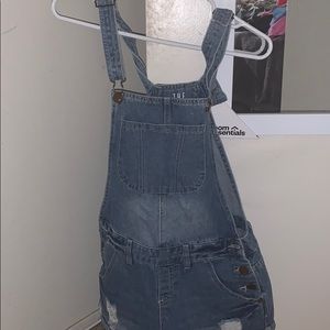 Jean jumper shorts